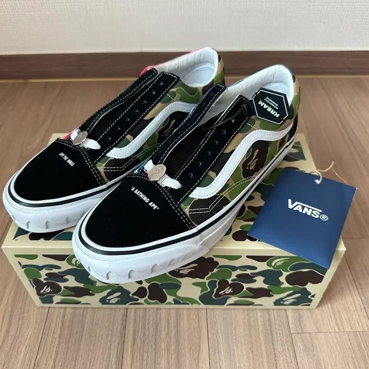 [BUNJANG] Vans x BAPE Old Skool TB LX Black Sneakers / 반스 베이프 올드스쿨 TB LX 블랙 285 28.5