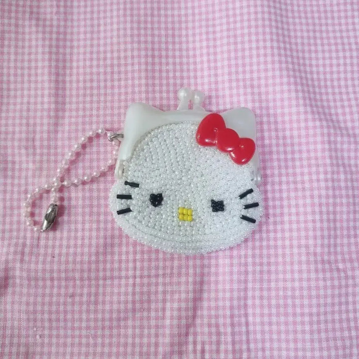 [BUNJANG] Classic Kitty Beaded Coin Purse / 고전 키티 비즈 동전 지갑