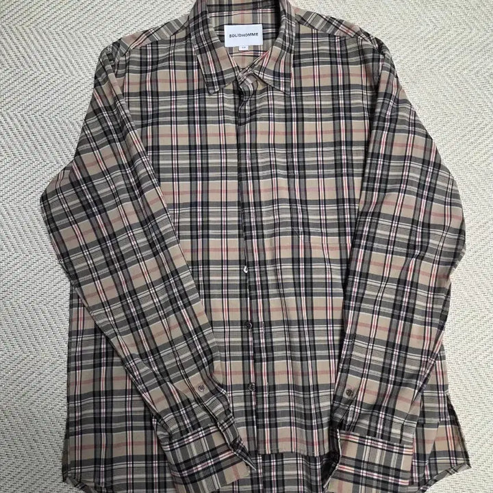 [BUNJANG] Solid Homme Checkered Layered Shirt / 솔리드옴므 체크 셔츠