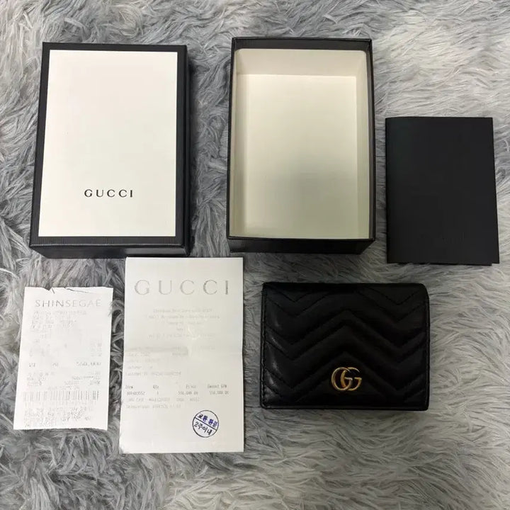 [BUNJANG] Gucci Marmont Card Wallet Black / [영수증포함]구찌 마몬트 카드지갑 블랙