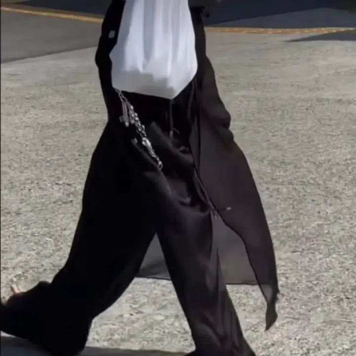 [BUNJANG] Trimming Bird Sheer Strap Wrap Pants / 트리밍버드 시스루 스트랩 랩 팬츠