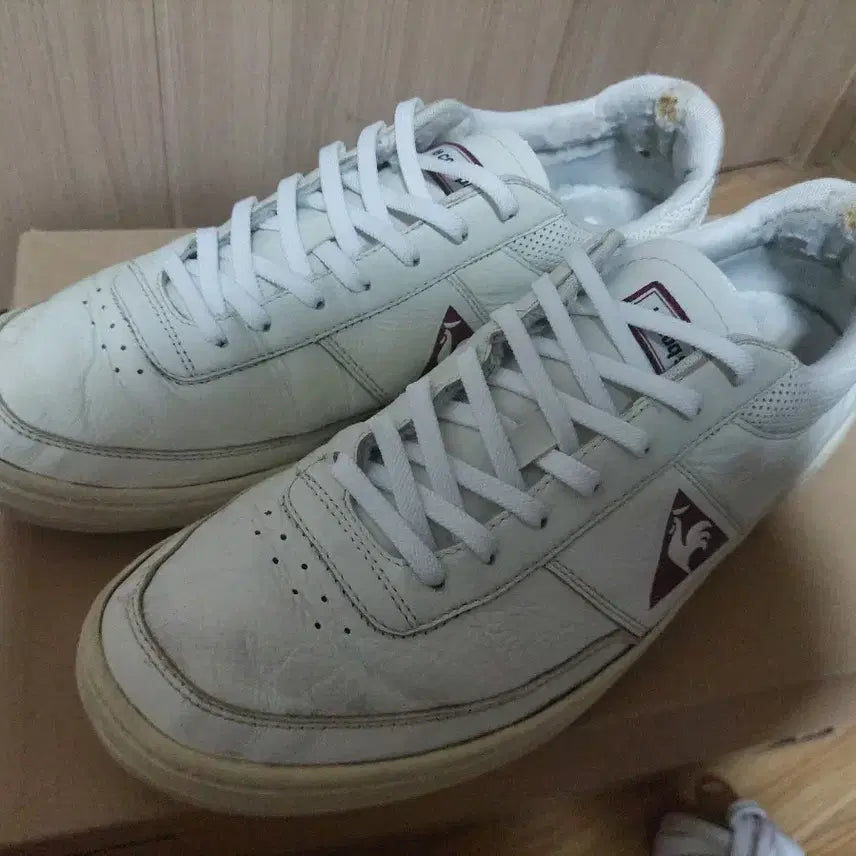 [BUNJANG] Le Coq Sportif White Sneakers / [290]르꼬끄 화이트 스니커즈 운동화 신발