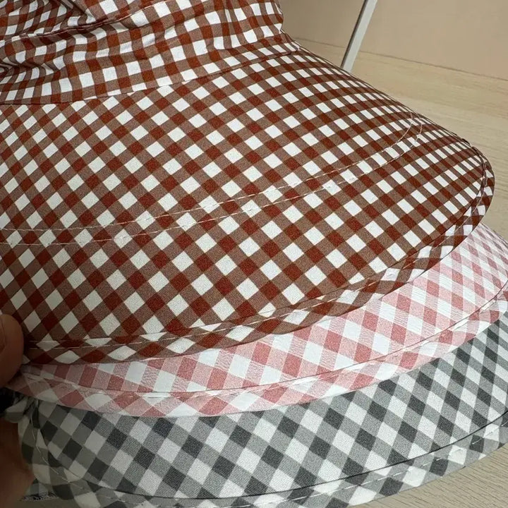 [BUNJANG] Checkered Sun Protection Farming Hat / 자외선차단 농사모자