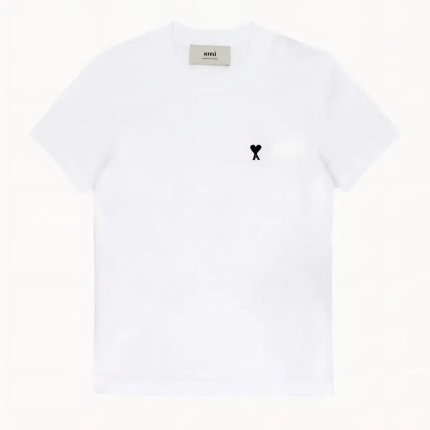 [BUNJANG] AMI Small Heart White T-shirt / AMI 아미 화이트 블랙스몰하트 반팔티/QR인증가능
