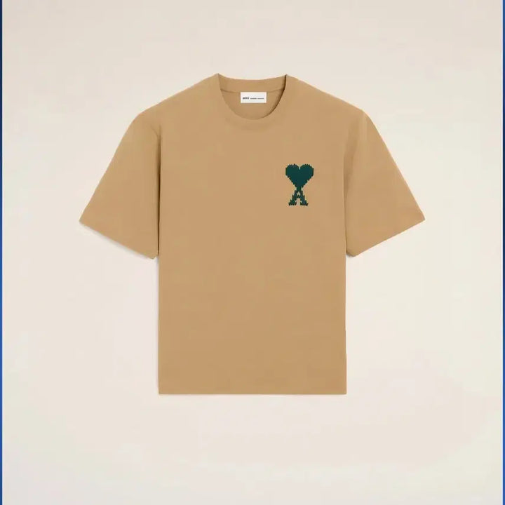 [BUNJANG] Ami de Coeur Big Logo T-shirt / 초특가/무료배송>아미 드 꾀흐 빅로고 반팔티 (베이지 / 아이보리)