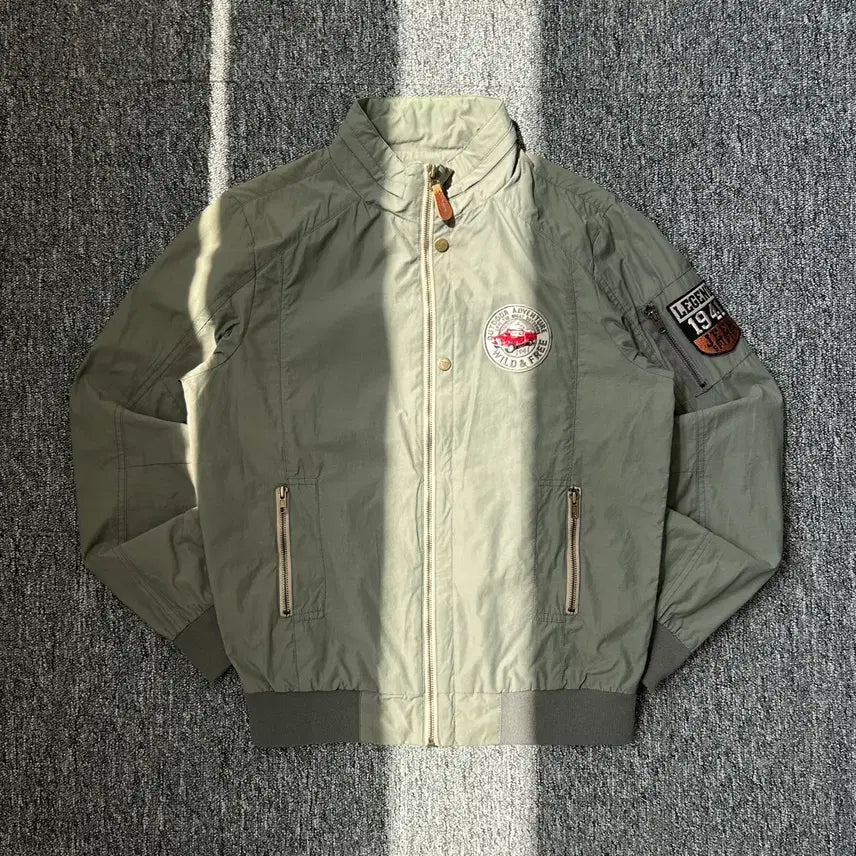[BUNJANG] Jeep Khaki Patch Logo Vintage Jacket / Jeep 카키 패치 로고 빈티지 자켓