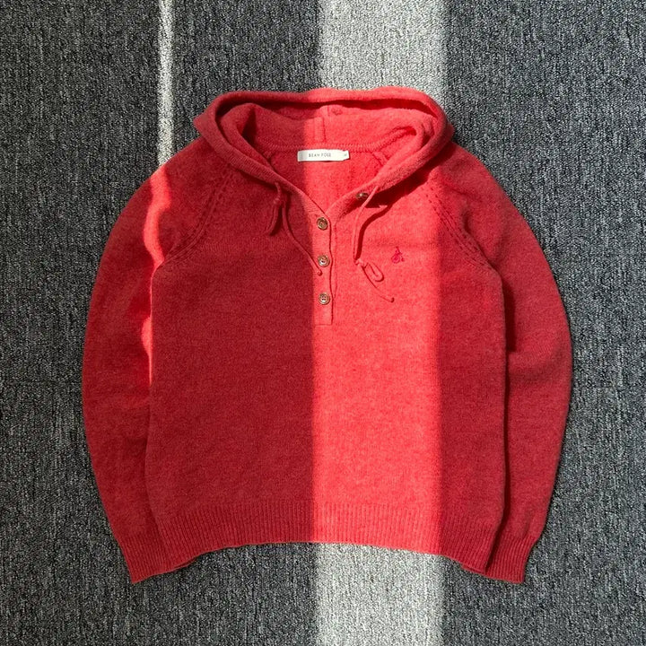 [BUNJANG] Beanpole Arm Patch Hoodie Knit / 빈폴 암패치 후드 니트