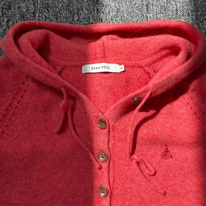 [BUNJANG] Beanpole Arm Patch Hoodie Knit / 빈폴 암패치 후드 니트