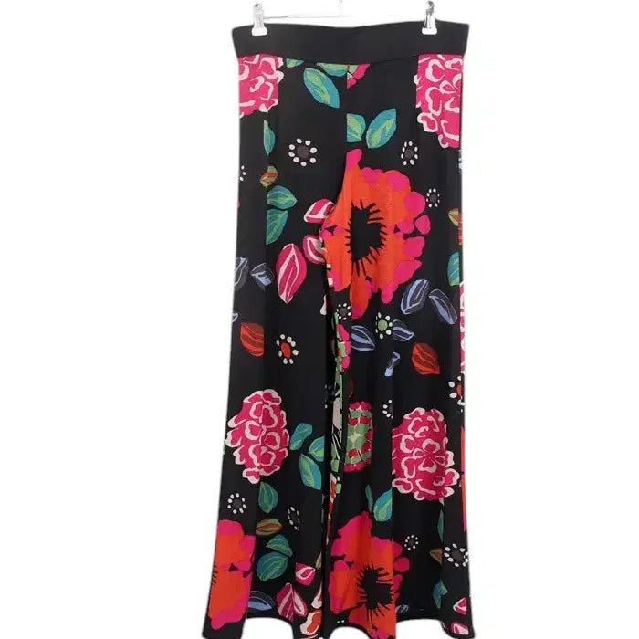 [BUNJANG] Floral Wide Knit Pants / 여성F/ 플로럴 와이드 니트바지 36-109