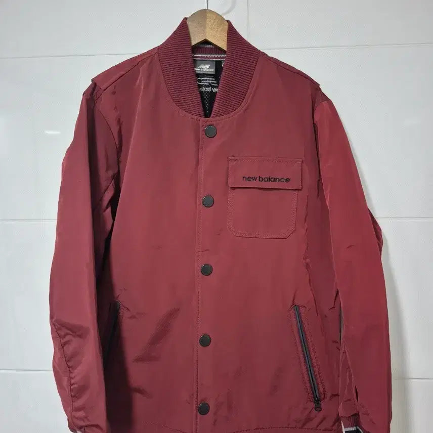 [BUNJANG] New Balance Burgundy Bomber Jacket (95M) / 뉴발란스 버건디 봄버 자켓95M