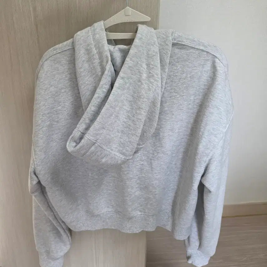 [SOLD OUT] Lee 리 로고 크롭 후드집업 그레이