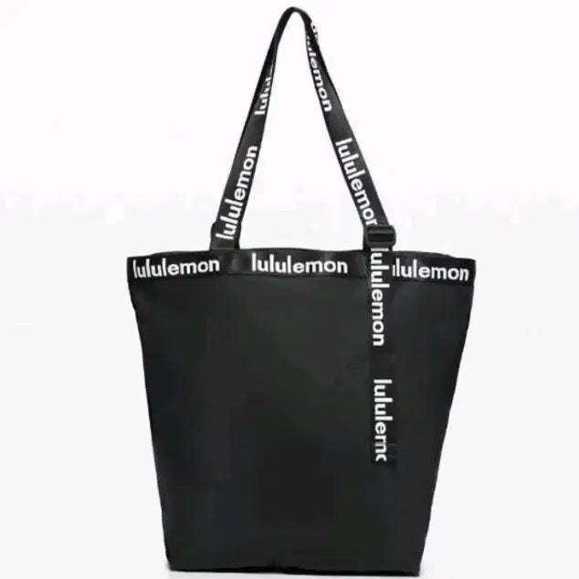[BUNJANG] Lululemon Lettering Black Tote Bag Shoulder Bag / 룰루레몬 레터링 블랙 토트백 숄더백 가방