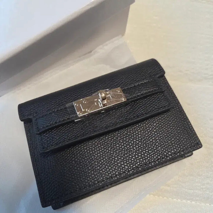 [BUNJANG] Black Leather Card Wallet / 블랙 레더 카드지갑