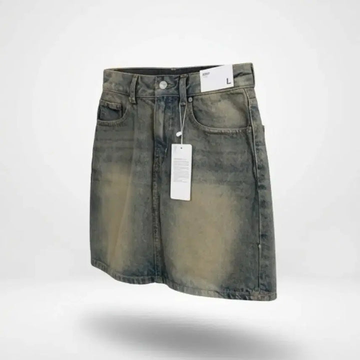 [BUNJANG] Spao Washed Denim Skirt / 여성L/ 텍가3만9천 스파오 워싱 데님 스커트 36-121