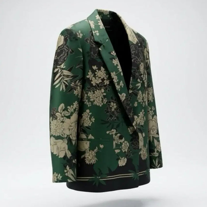 [BUNJANG] Zara Basic Floral Double-Breasted Jacket M / 여성M/ 자라베이직 플로럴 더블자켓GN A-2