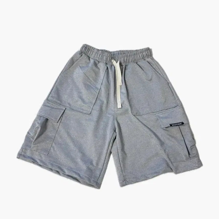 [SOLD OUT] 회색 카고 버뮤다팬츠