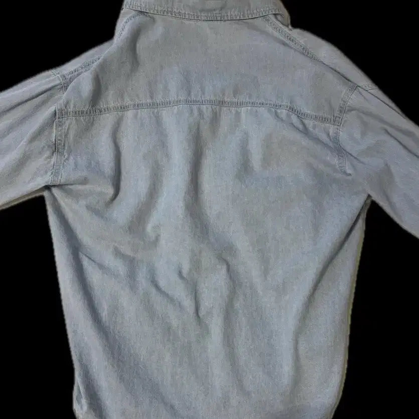 [BUNJANG] Denim Long Sleeve Shirt / 데님 긴팔 롱슬리브 셔츠 연청