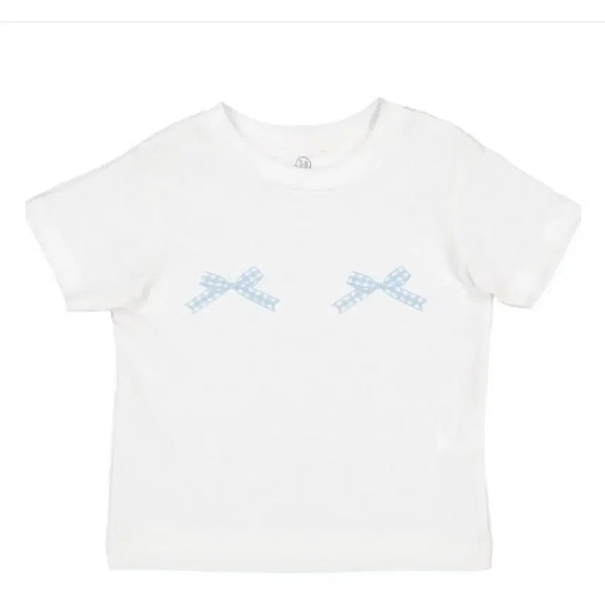 [BUNJANG] Romantic Blue Ribbon Baby Tee / romantic blue ribbon tee