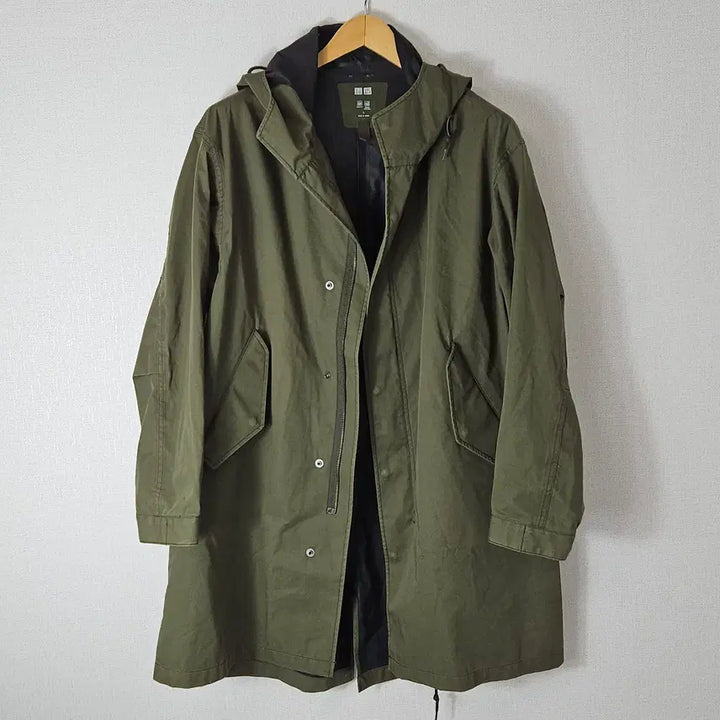 [SOLD OUT] 유니클로 블록테크 피쉬테일 M65 올리브카키 롱자켓 L