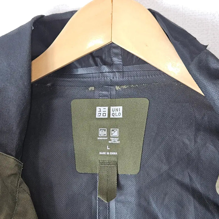 [SOLD OUT] 유니클로 블록테크 피쉬테일 M65 올리브카키 롱자켓 L