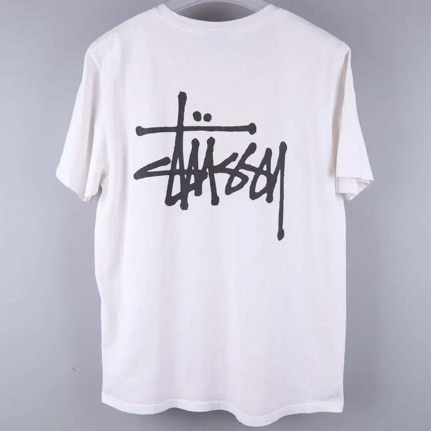 [BUNJANG] Stussy Basic T-shirt White (M) / 스투시 베이직 반팔티 화이트 (M)