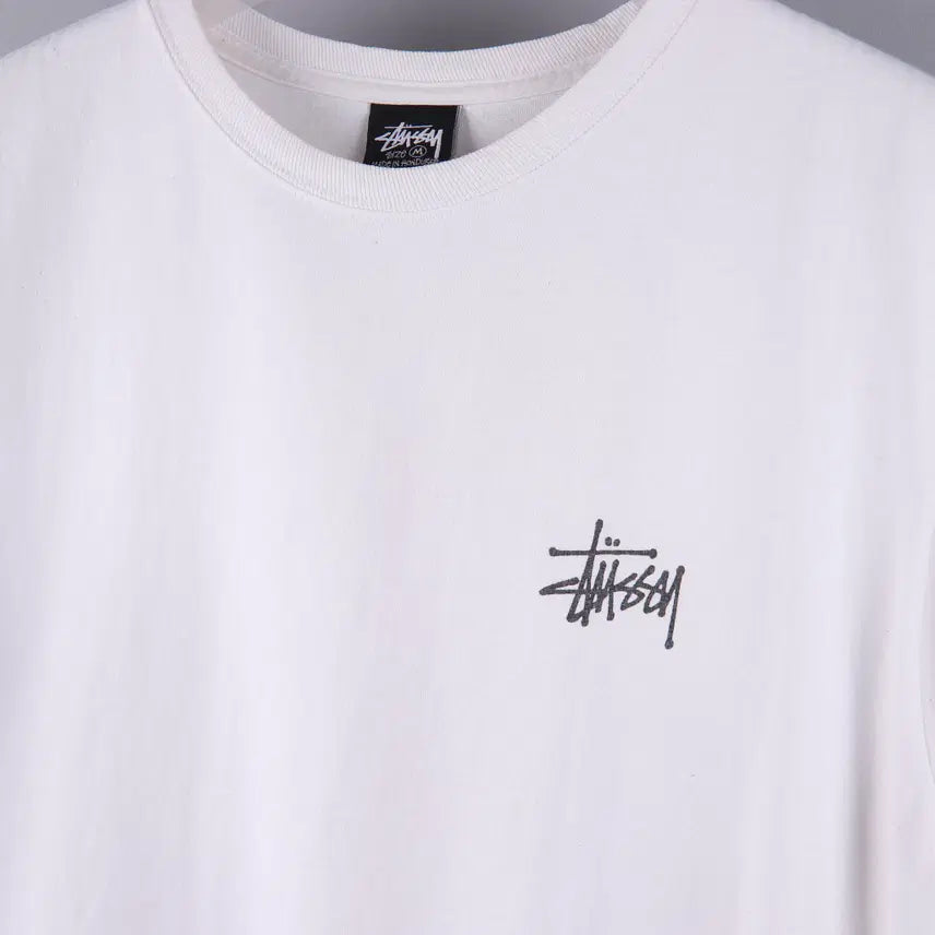 [BUNJANG] Stussy Basic T-shirt White (M) / 스투시 베이직 반팔티 화이트 (M)