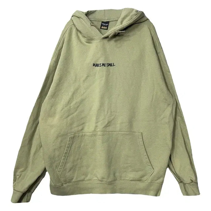 [BUNJANG] Compagno Printed Light Green Hoodie L / 꼼파뇨 프린팅 라이트 그린 후드티 L