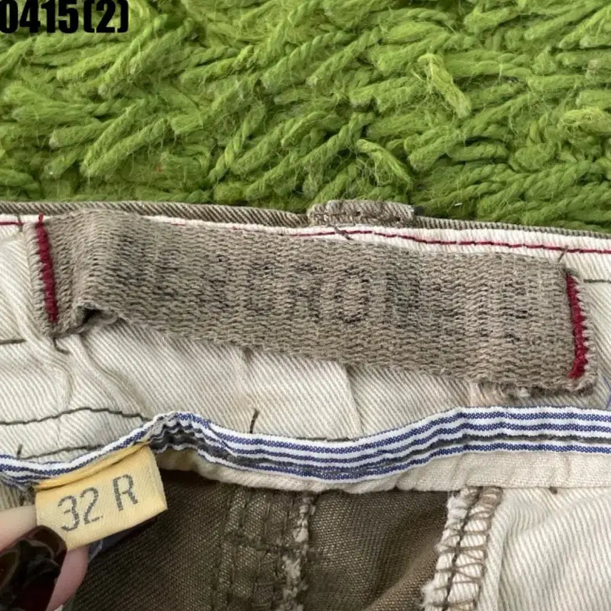 [SOLD OUT] 카키색 카고 와이드 팬츠 34