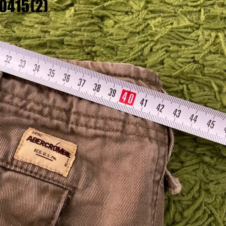[SOLD OUT] 카키색 카고 와이드 팬츠 34