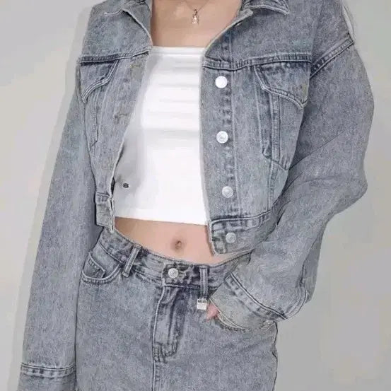 [BUNJANG] Pale Jade Vintage Denim Jacket / 페일제이드 빈티지 청자켓