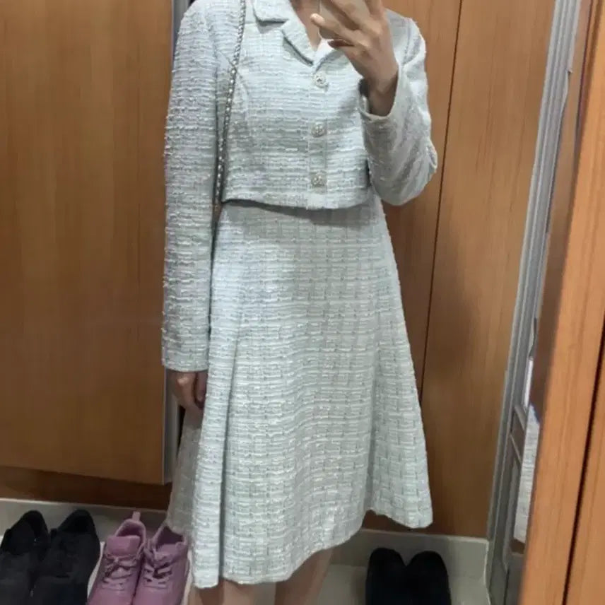 [BUNJANG] Kenneth Lady Tweed Dress / 정품) 케네스레이디 트위드 원피스 하객룩