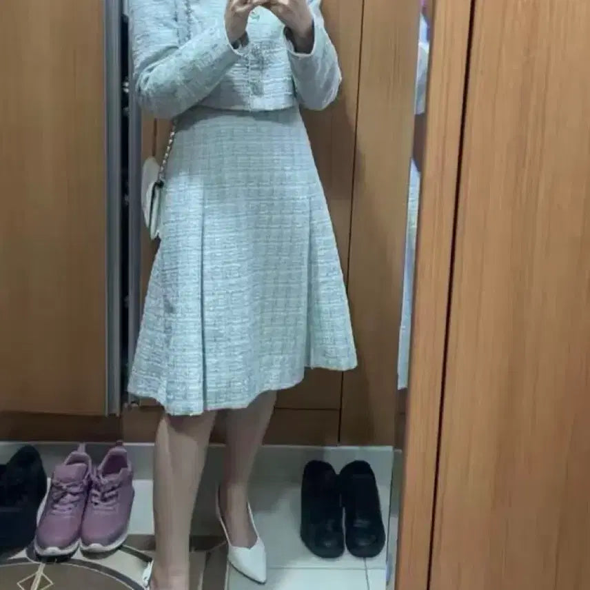 [BUNJANG] Kenneth Lady Tweed Dress / 정품) 케네스레이디 트위드 원피스 하객룩