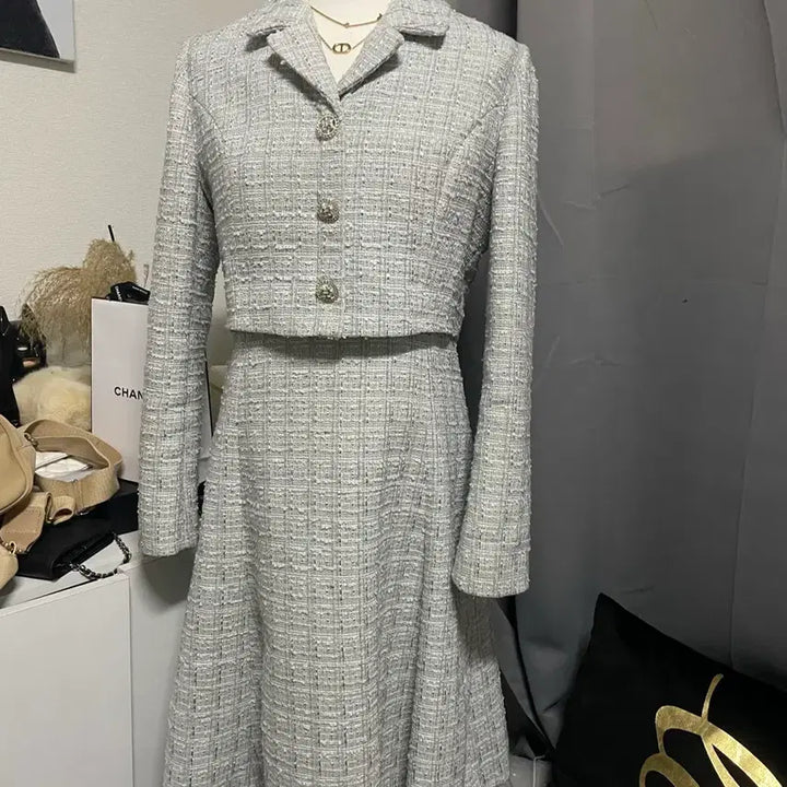 [BUNJANG] Kenneth Lady Tweed Dress / 정품) 케네스레이디 트위드 원피스 하객룩
