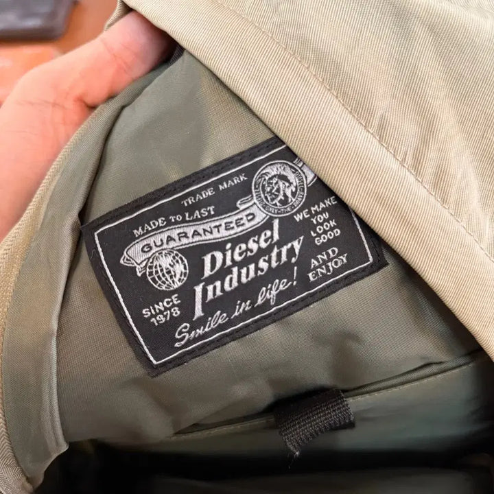 [BUNJANG] Diesel Suede Slab Fabric Backpack / 디젤 스웨이드 슬라브 패브릭 백팩
