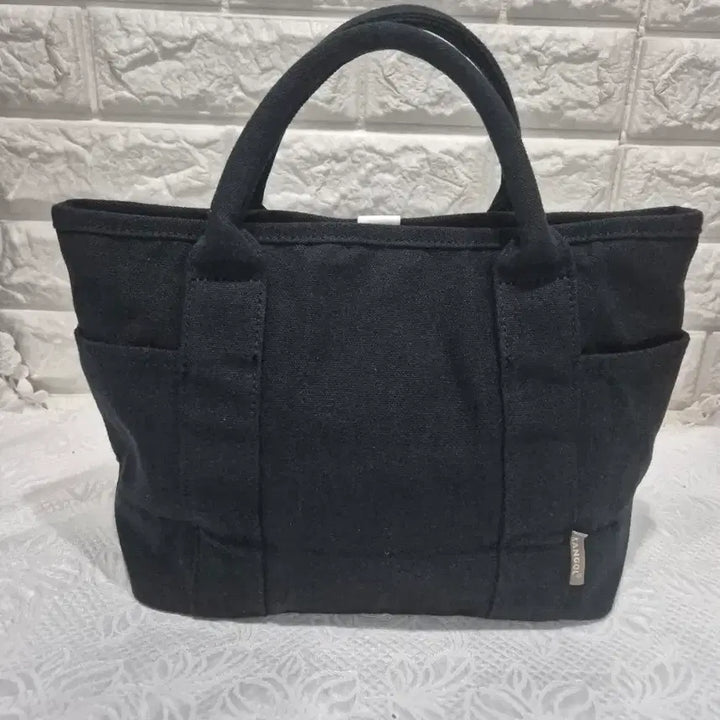 [BUNJANG] Kangol Black Canvas Tote &amp; Shoulder Bag / 캉골 블랙 캔버스 토트백 겸 숄더백