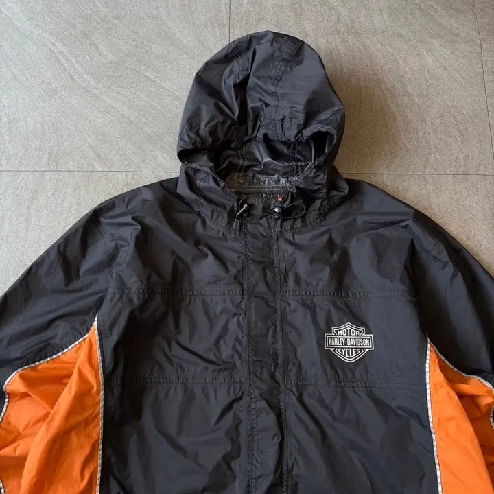 [BUNJANG] Harley-Davidson Black Windbreaker Jacket / 할리데이비슨 블랙 윈드브레이커 우의 자켓