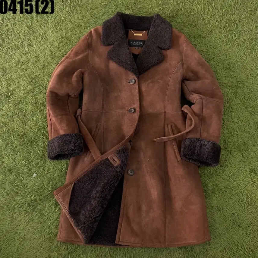 [BUNJANG] A.L.A MODE Suede Mouton Coat Brown / A.L.A MODE 스웨이드 무스탕 코트 브라운