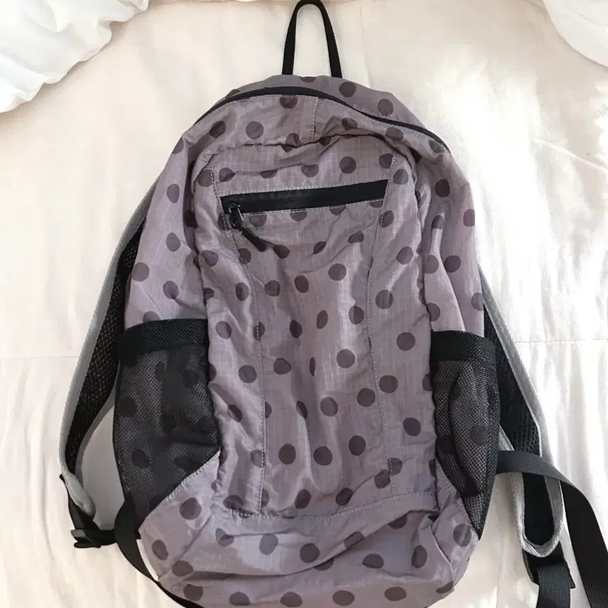[SOLD OUT] 하이산 도트 백팩 가방 퍼플
