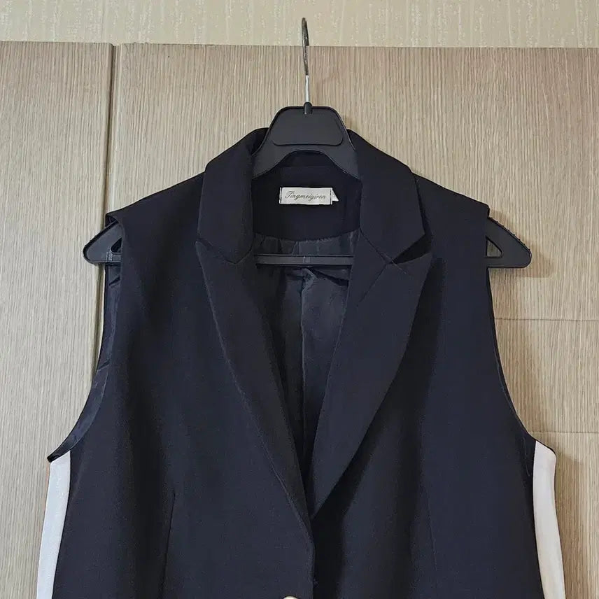 [BUNJANG] Black Long Vest S Size / 블랙 롱 조끼 베스트  S사이즈