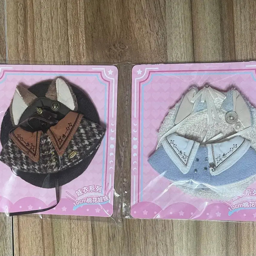 [SOLD OUT] 10cm 인형 옷 탐정 체크 베레모 세트 누이 의상 날개 망토