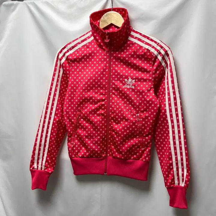 [SOLD OUT] [정품/85] 아디다스 파이어버드 립 핑크 땡땡이 트랙탑/져지