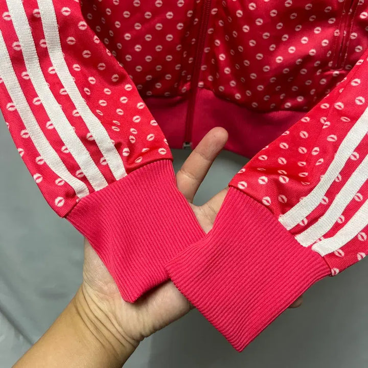 [SOLD OUT] [정품/85] 아디다스 파이어버드 립 핑크 땡땡이 트랙탑/져지