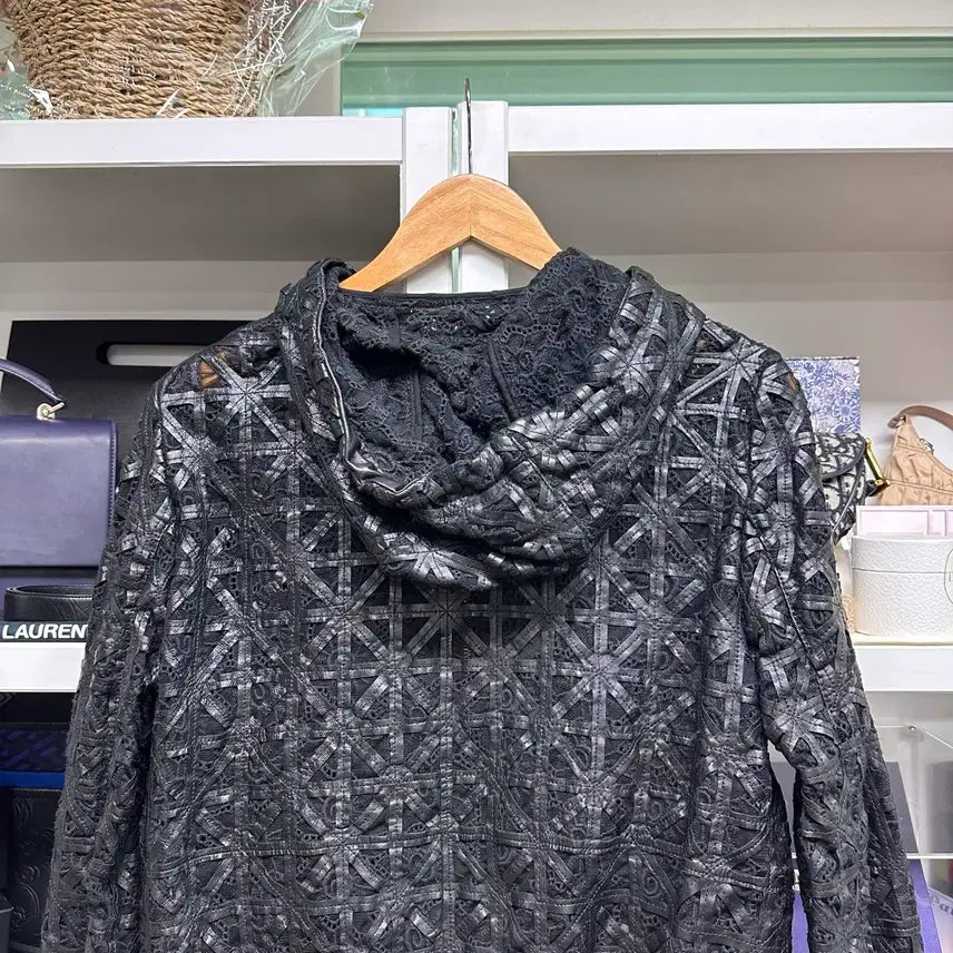 [BUNJANG] OLIVIERI Leather Lace Jacket / [ OLIVIERI ] 란스미어 올리비에리 가죽 레이스 자켓