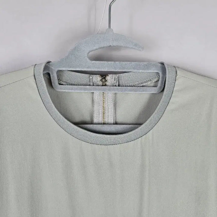 [SOLD OUT] [무료배송]여성 F 얇은 바스락 스판 원단 루즈핏 반팔 롱 원피스 그레이