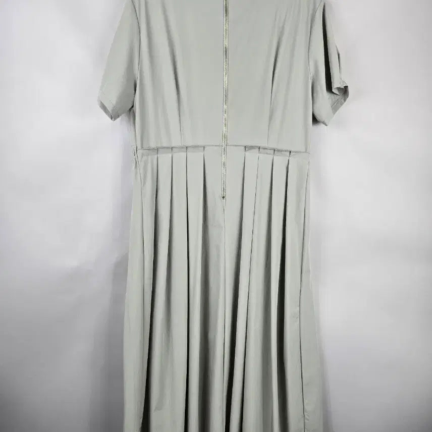 [SOLD OUT] [무료배송]여성 F 얇은 바스락 스판 원단 루즈핏 반팔 롱 원피스 그레이