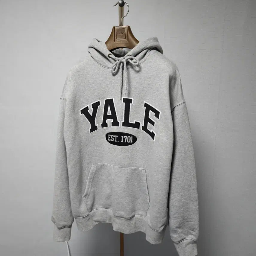 [BUNJANG] Yale Arch Logo Gray Hoodie / M ) 예일 YALE 아치로고 회색 후드티