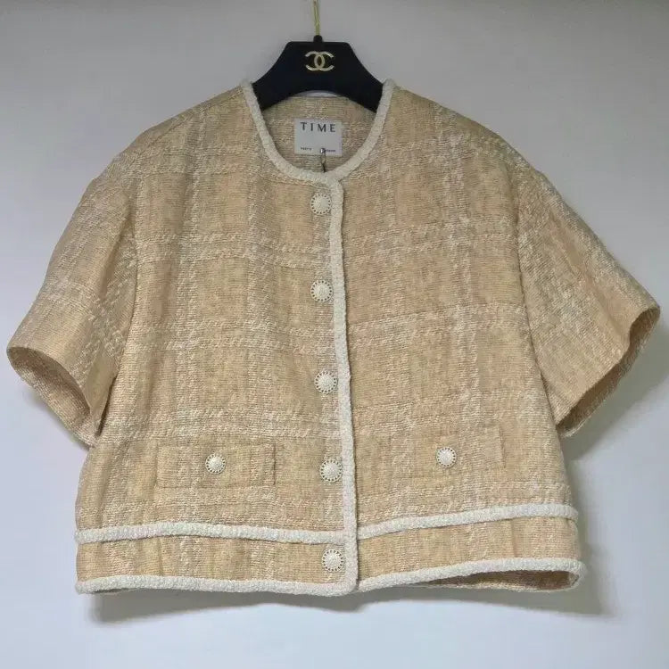 [SOLD OUT] 정가 105만원! 타임 TIME 23 튤 레이어 부클 체크 자켓 새제품