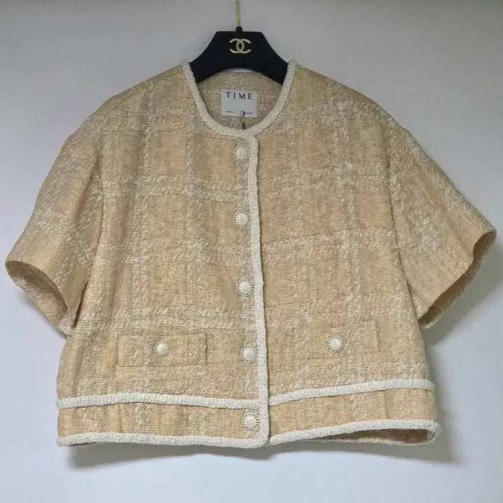 [SOLD OUT] 정가 105만원! 타임 TIME 23 튤 레이어 부클 체크 자켓 새제품