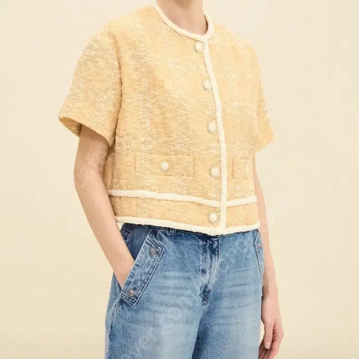 [SOLD OUT] 정가 105만원! 타임 TIME 23 튤 레이어 부클 체크 자켓 새제품