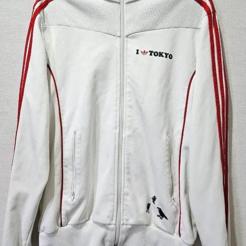 [BUNJANG] Adidas Tokyo Track Top Zip-up Jacket / 아디다스 도쿄 흰빨 트랙탑 져지집업 90~95 S~M